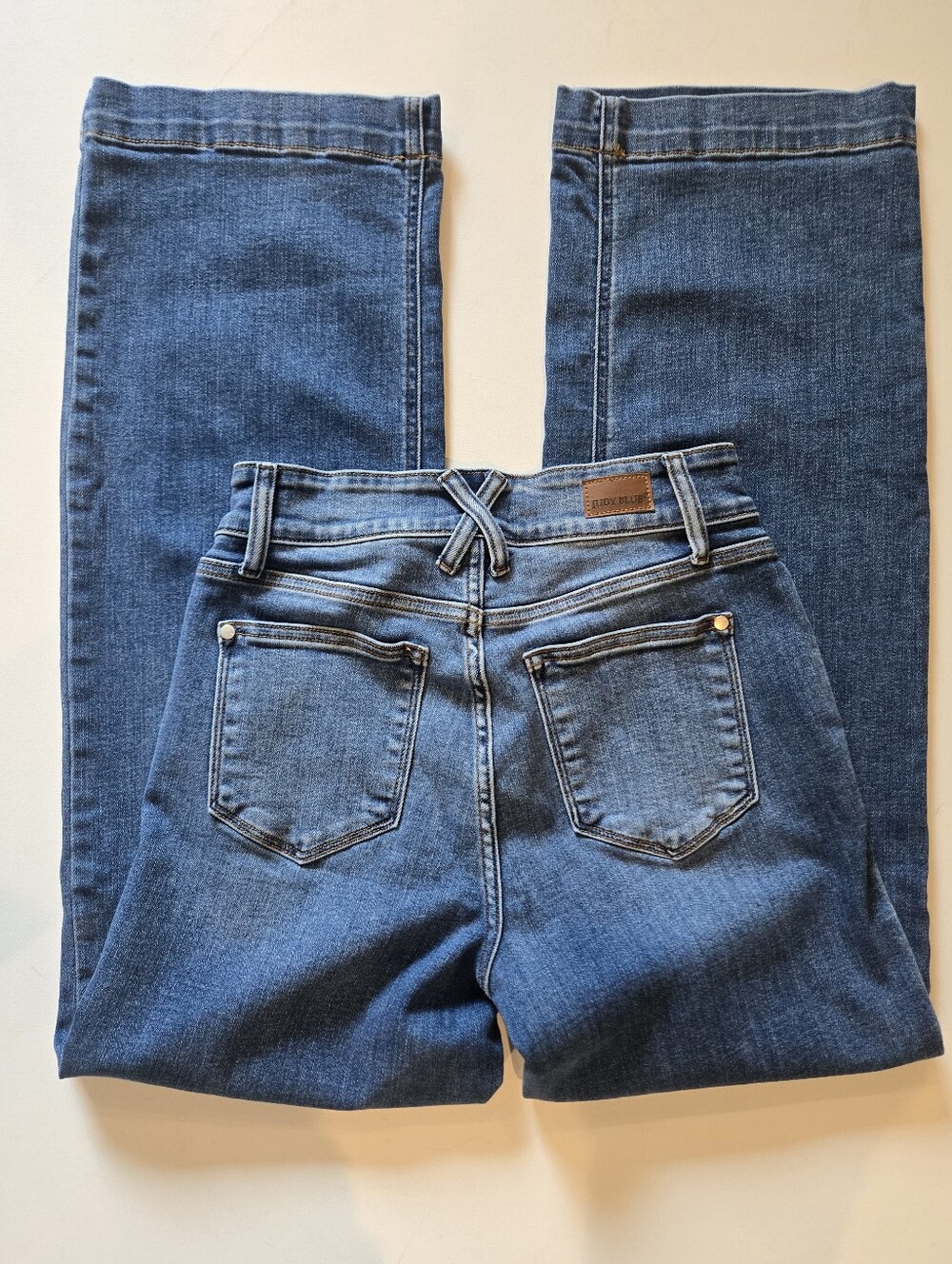 Judy Blue Anytime Anyplace High Waisted Wide Leg Medium Wash Jean Size 28 - Picture 12 of 12